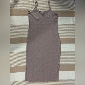 wild fable Ribbed Sleeveless Midi Dress in Mauve